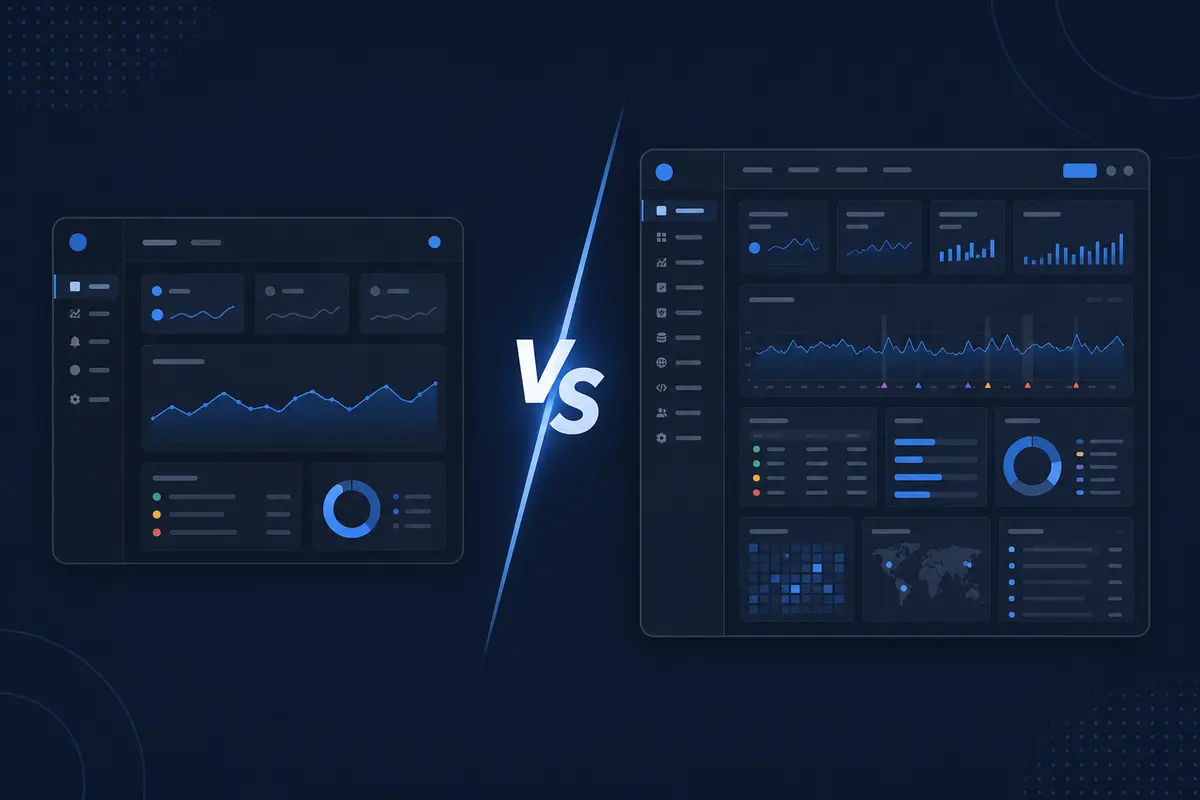 Side-by-side comparison of Monitoristic and Better Stack for uptime monitoring