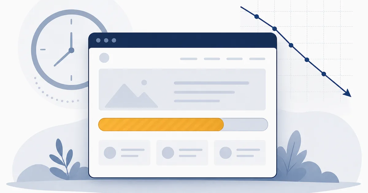 Slow loading website with visitors leaving and revenue declining