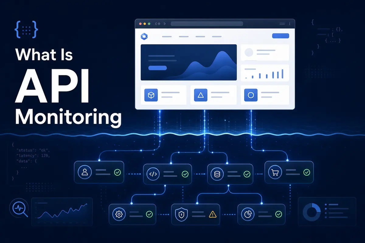 API monitoring checking endpoints behind a website's interface